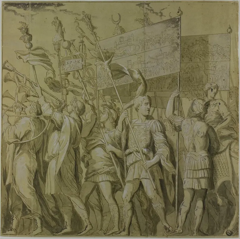 Triumphs of Julius Caesar: Canvas No. I by Andrea Mantegna - High-Resolution Digital Print