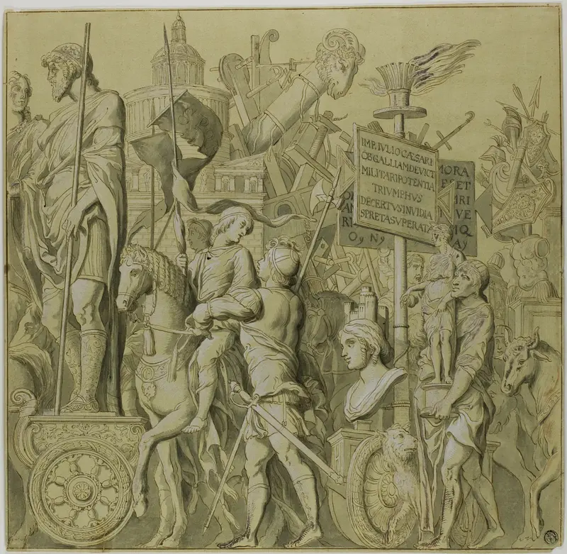 Triumphs of Julius Caesar: Canvas No. II by Andrea Mantegna - High-Resolution Digital Print