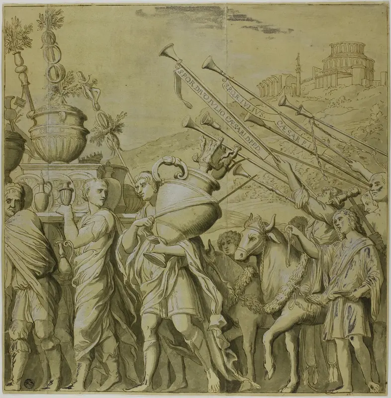Triumphs of Julius Caesar: Canvas No. IV by Andrea Mantegna - High-Resolution Digital Print