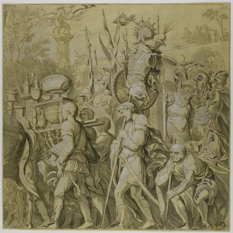 Triumphs of Julius Caesar: Canvas No. VI by Andrea Mantegna - High-Resolution Digital Print