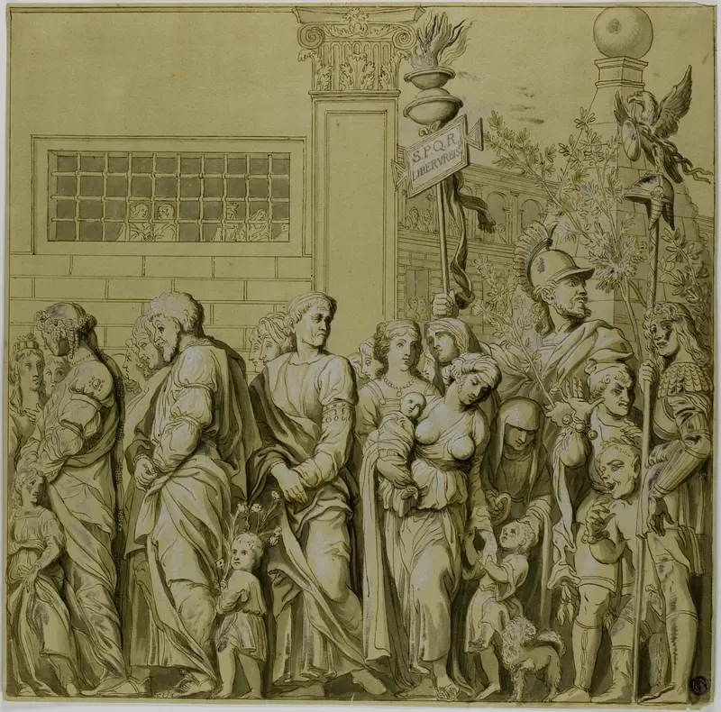 Triumphs of Julius Caesar: Canvas No. VII by Andrea Mantegna - High-Resolution Digital Print
