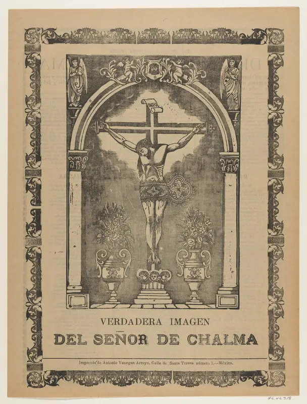 True Image of the Lord of Chalma, Christ crucified Wall Art by José Guadalupe Posada - High-Resolution Digital Print