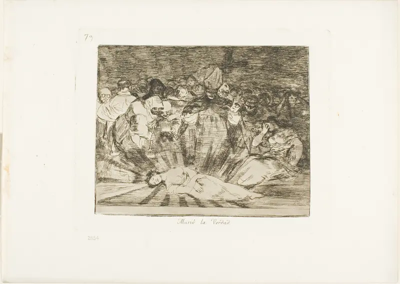 Truth has died, plate 79 from The Disasters of War