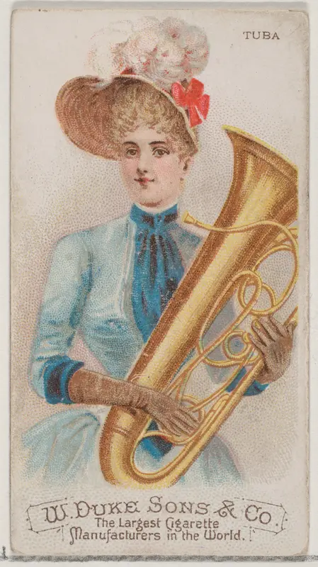 Tuba, from the Musical Instruments series (N82) for Duke brand cigarettes Wall Art by W. Duke, Sons & Co. - High-Resolution Digital Print