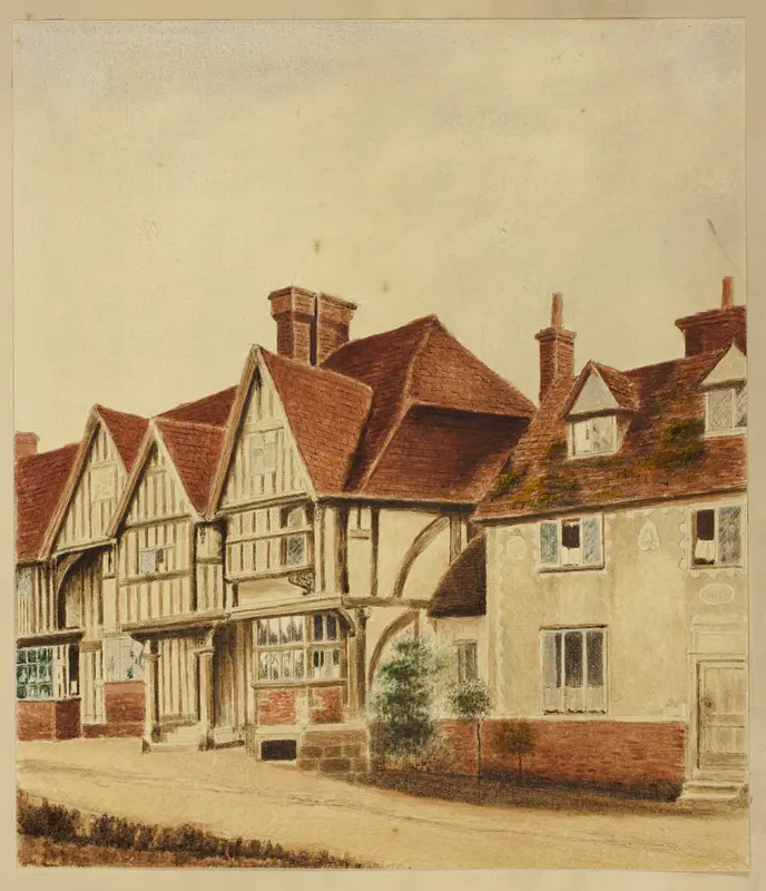 Tudor House Fronts Wall Art by Unknown artist - High-Resolution Digital Print