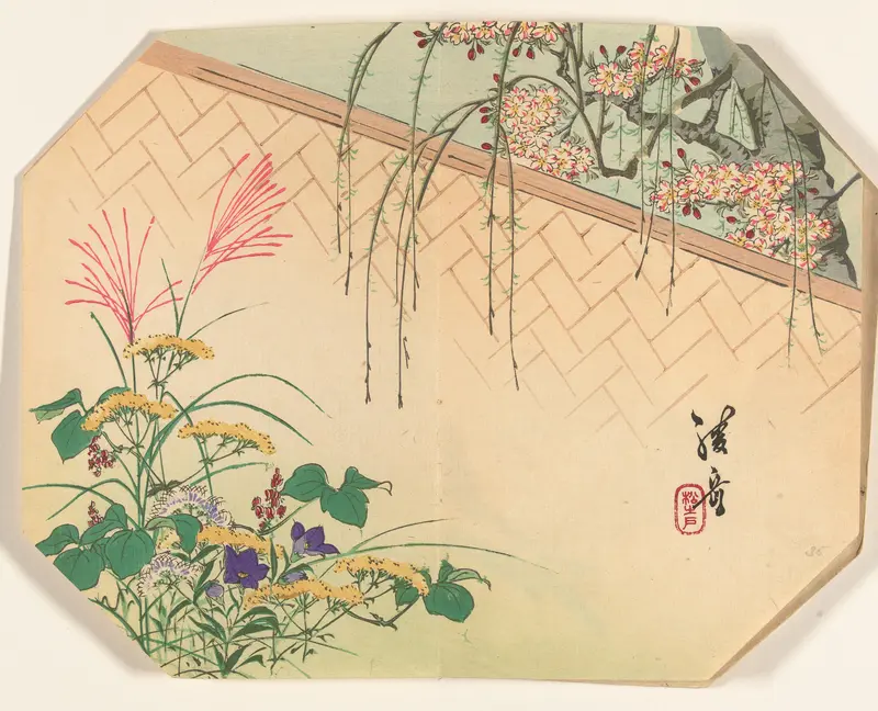 Tuin met herfstbloemen Wall Art by Unknown - High-Resolution Digital Print