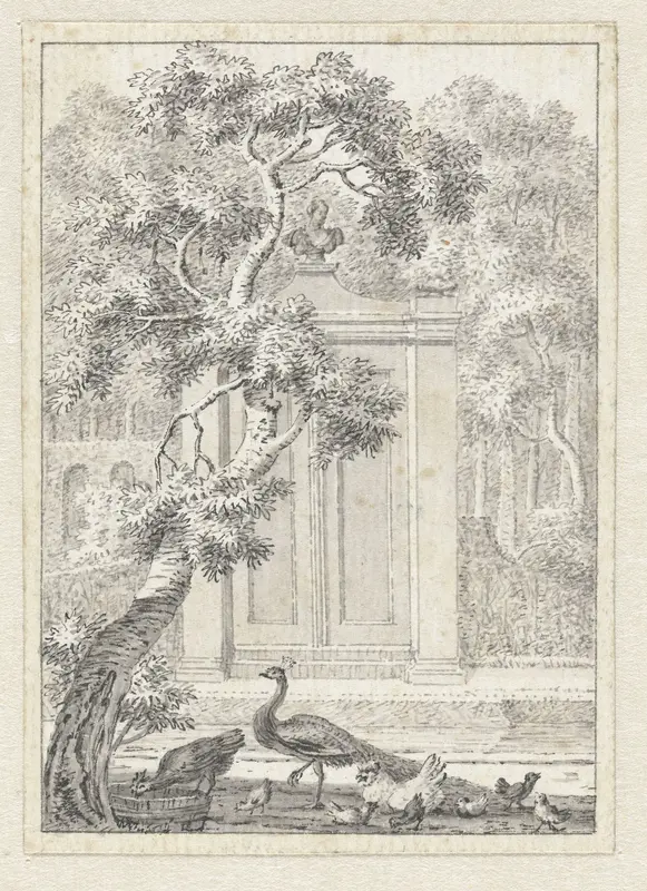 Tuin met monumentale ingang naar een park Wall Art by Joannes de Bosch - High-Resolution Digital Print
