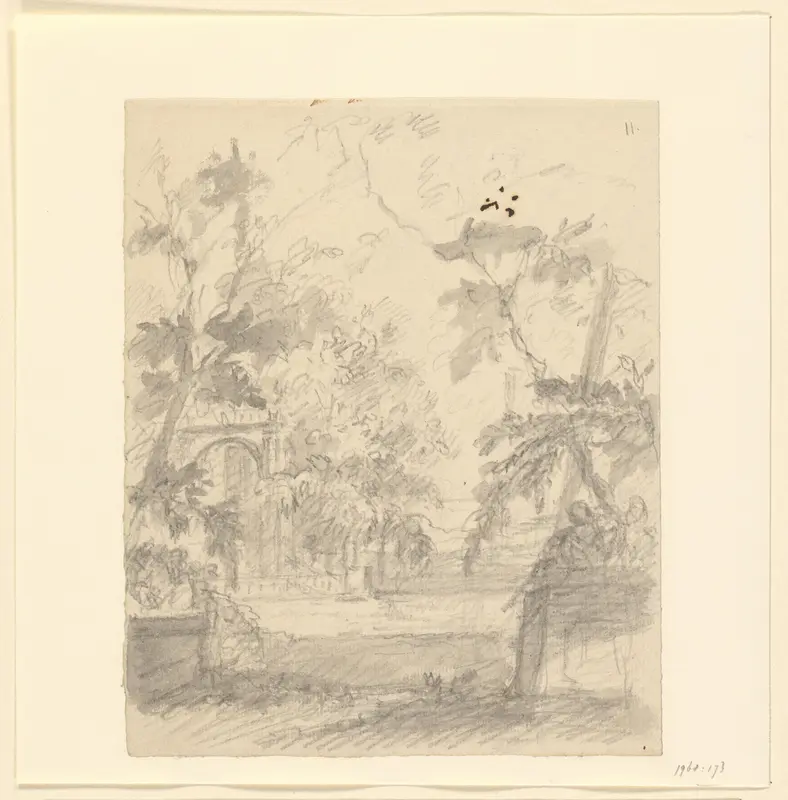 Tuingezicht met decoraties Wall Art by Unknown - High-Resolution Digital Print