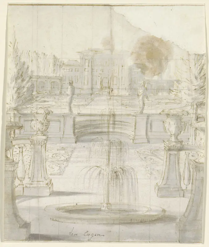 Tuinlandschap met landhuis Wall Art by Unknown - High-Resolution Digital Print