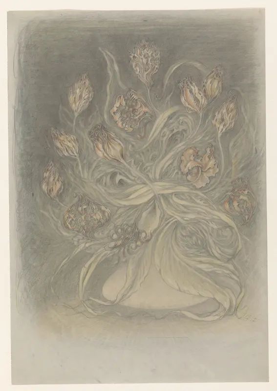 Tulpen in een vaas Wall Art by Unknown - High-Resolution Digital Print