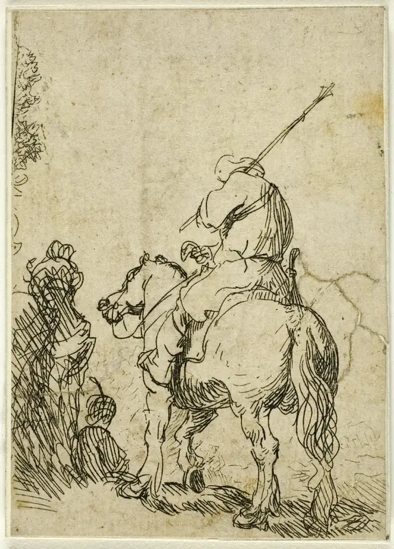 Turbaned Soldier on Horseback Wall Art by Rembrandt van Rijn - High-Resolution Digital Print