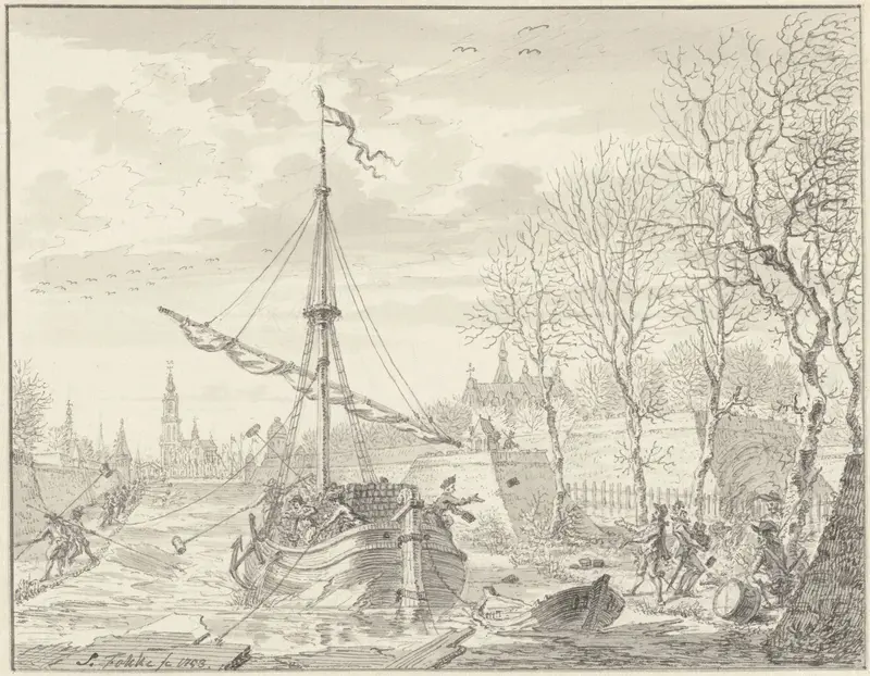 Turfschip van Breda, 1590 Wall Art by Simon Fokke - High-Resolution Digital Print