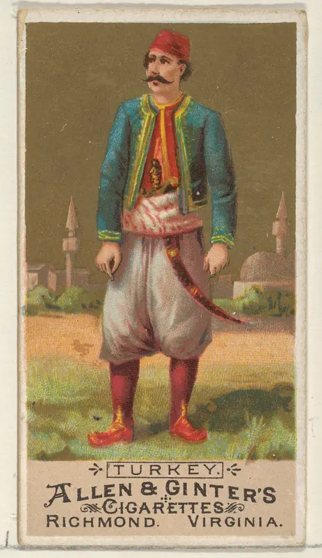 Turkey, from the Natives in Costume series (N16) for Allen & Ginter Cigarettes Brands Wall Art by Allen & Ginter - High-Resolution Digital Print