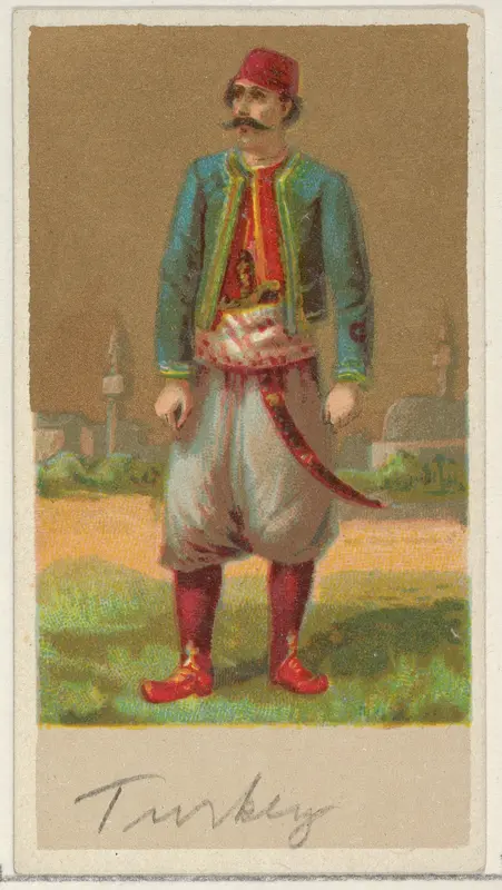 Turkey, from the Natives in Costume series (N16), Teofani Issue, for Allen & Ginter Cigarettes Brands Wall Art by Allen & Ginter - High-Resolution Digital Print