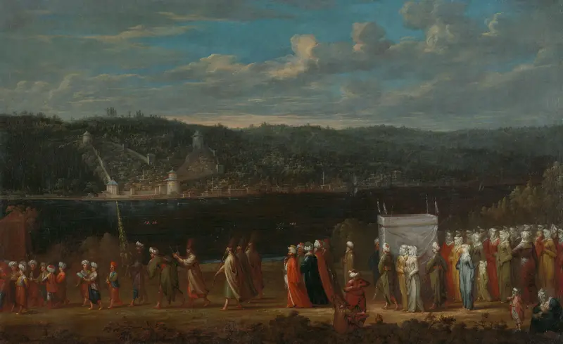 Turkse bruiloft Wall Art by Jean Baptiste Vanmour - High-Resolution Digital Print