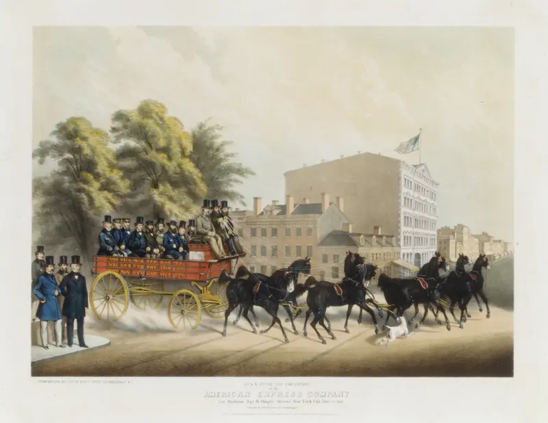 Turn Out of the Employees of the American Express Company, Corner of Hudson, Jay & Staple Streets, New York City on June 21, 1858 Wall Art by Otto Botticher - High-Resolution Digital Print