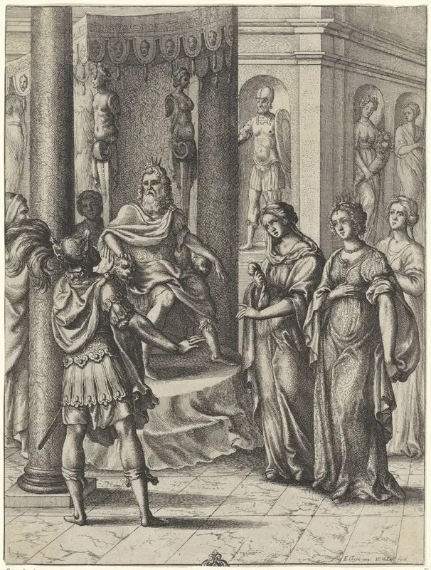 Turnus voor de tronende Latinus Wall Art by Unknown - High-Resolution Digital Print