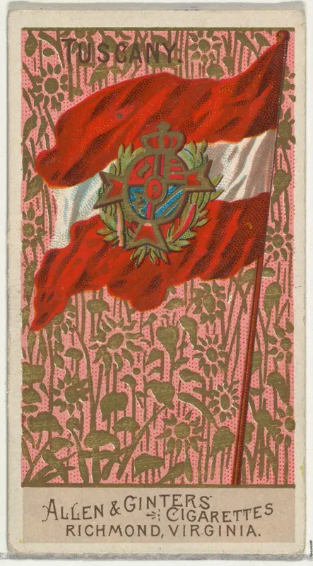 Tuscany, from Flags of All Nations, Series 2 (N10) for Allen & Ginter Cigarettes Brands Wall Art by Allen & Ginter - High-Resolution Digital Print