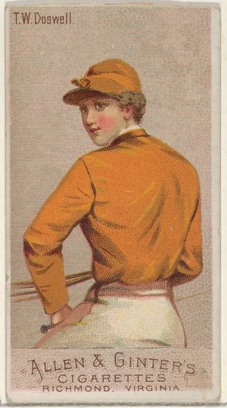 T.W. Doswell, from the Racing Colors of the World series (N22a) for Allen & Ginter Cigarettes Wall Art by Allen & Ginter - High-Resolution Digital Print
