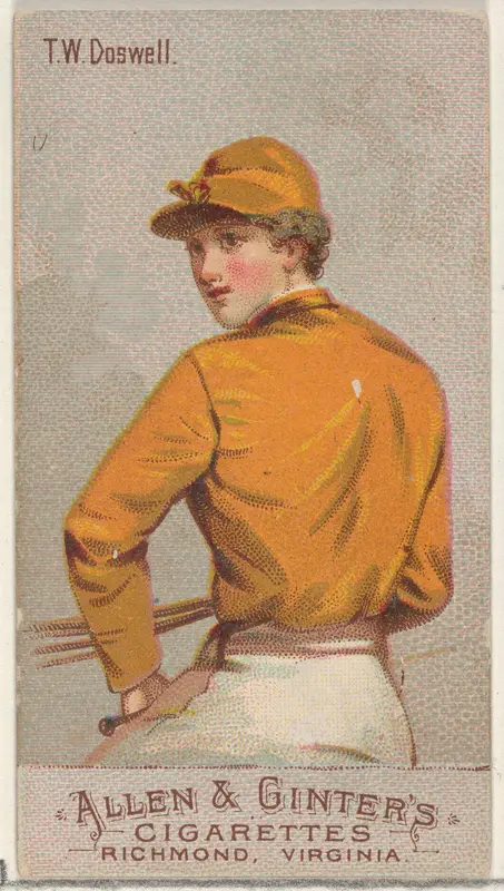 T.W. Doswell, from the Racing Colors of the World series (N22b) for Allen & Ginter Cigarettes Wall Art by Allen & Ginter - High-Resolution Digital Print