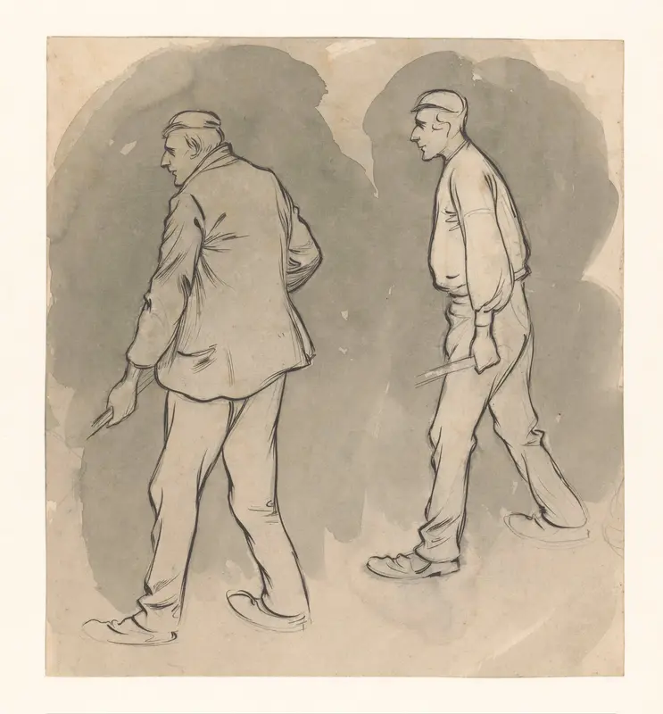 Twee arbeiders Wall Art by Jan de Waardt - High-Resolution Digital Print