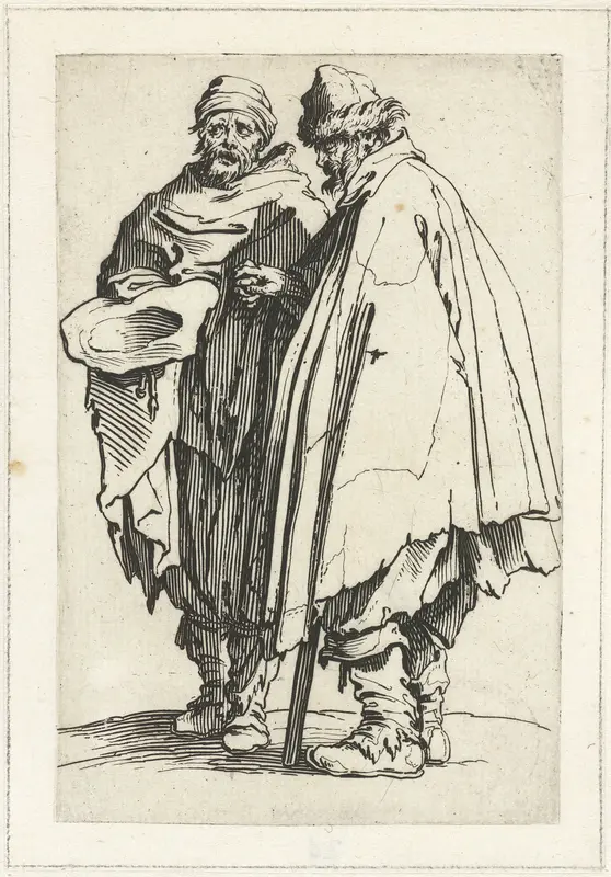 Twee bedelaars Wall Art by Jacques Callot - High-Resolution Digital Print