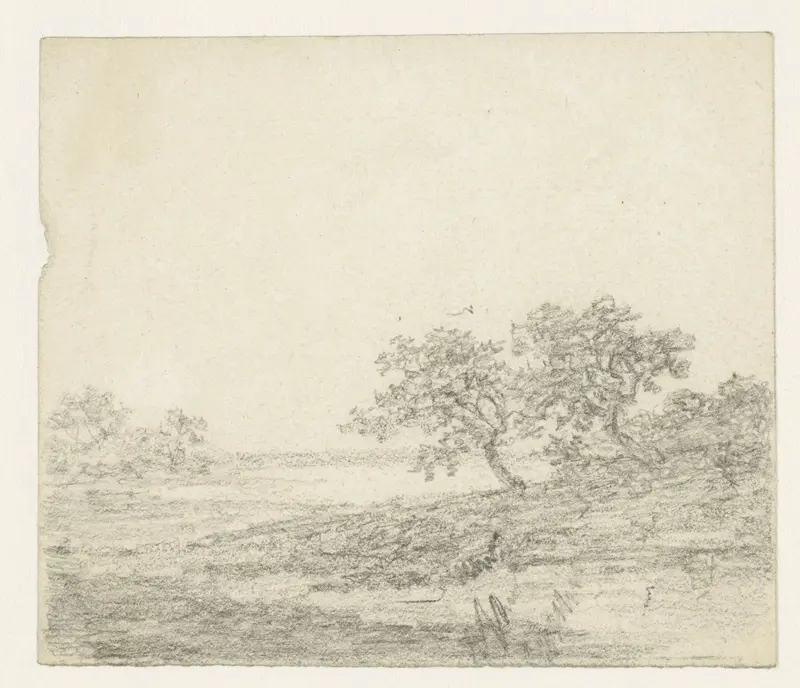 Twee bomen op een helling Wall Art by Georges Michel - High-Resolution Digital Print