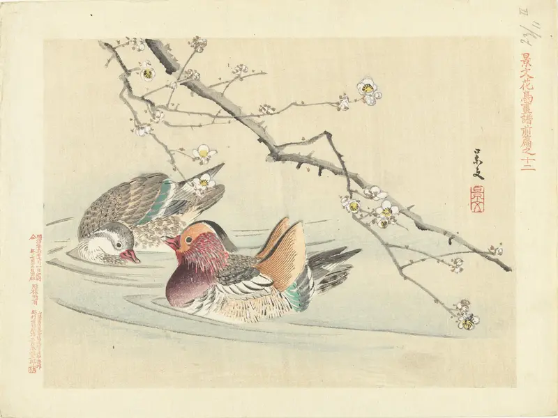 Twee eenden Wall Art by Aoki Kôsaburô - High-Resolution Digital Print