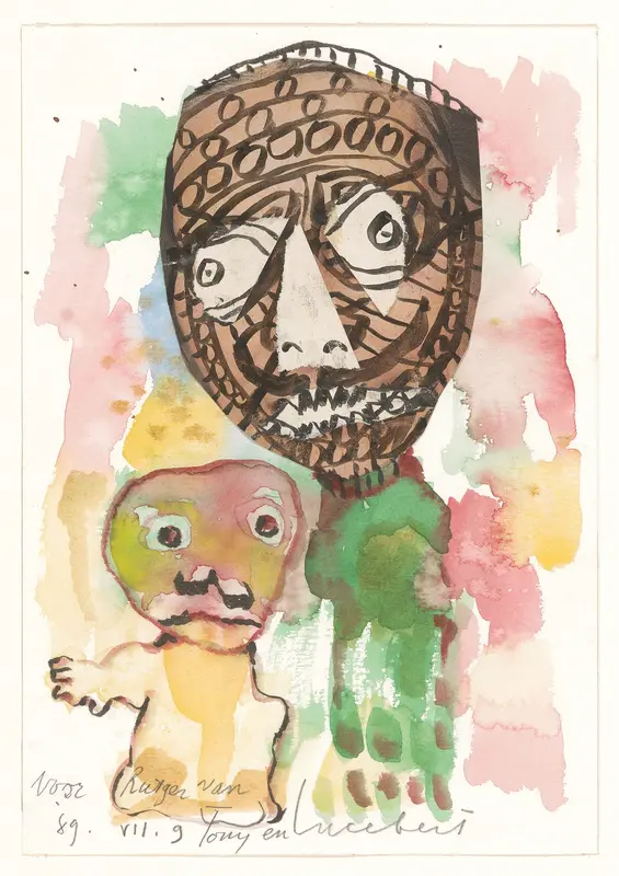 Twee figuren Wall Art by Lucebert - High-Resolution Digital Print