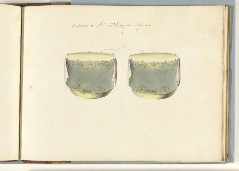 Twee Franse pauken, veroverd in de slag bij Malplaquet, 1709 Wall Art by anonymous - High-Resolution Digital Print