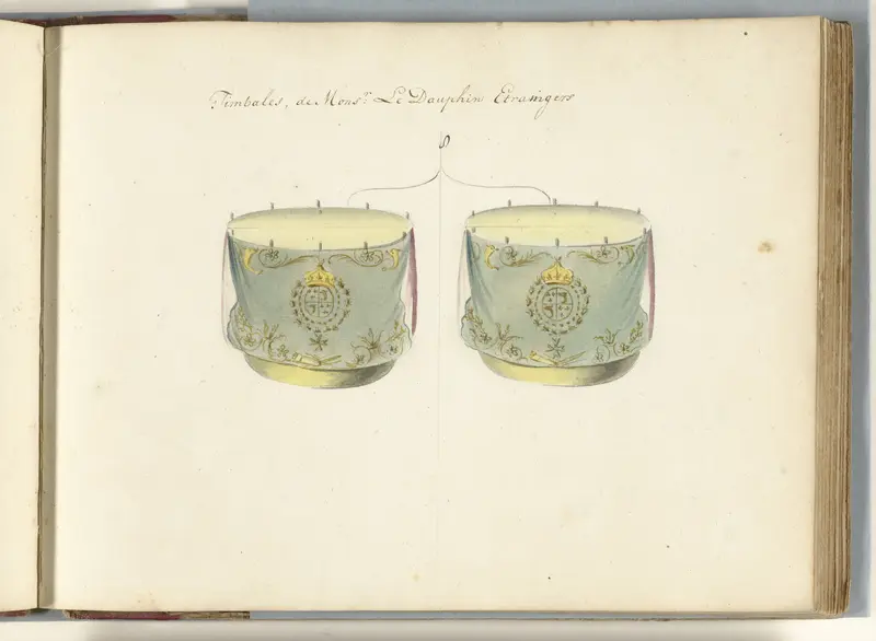 Twee Franse pauken, veroverd in de slag bij Oudenaarde, 1708 Wall Art by anonymous - High-Resolution Digital Print