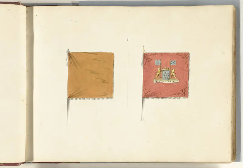 Twee Franse vaandels veroverd in de slag bij Spierbach, 1703 Wall Art by anonymous - High-Resolution Digital Print