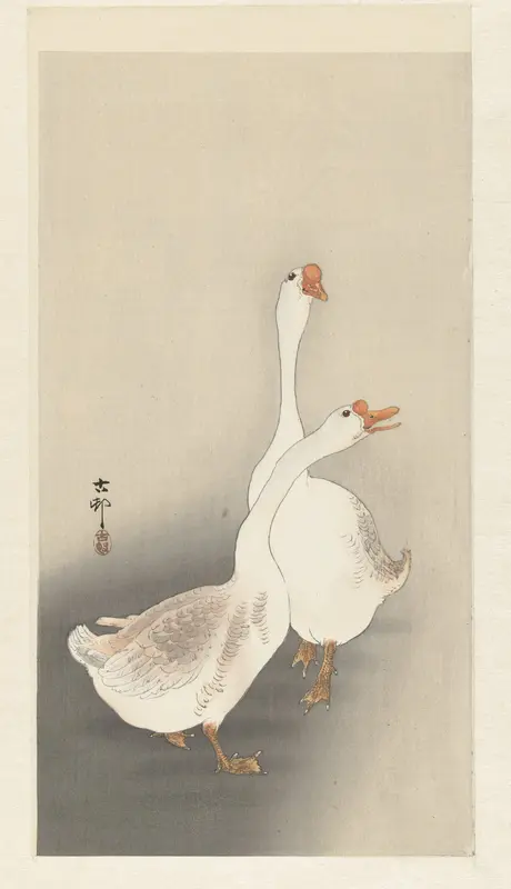 Twee ganzen Wall Art by Unknown - High-Resolution Digital Print