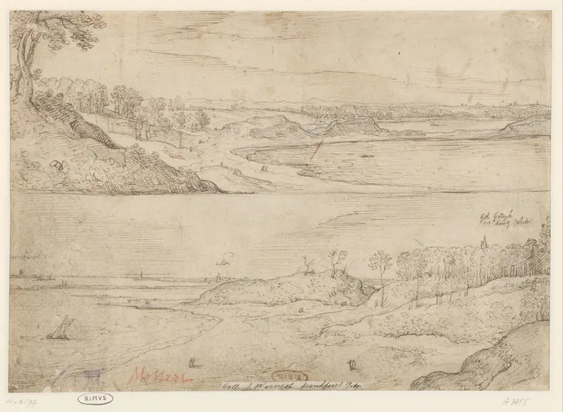 Twee gezichten op de Oosterschelde nabij Bergen op Zoom Wall Art by Hans Bol - High-Resolution Digital Print