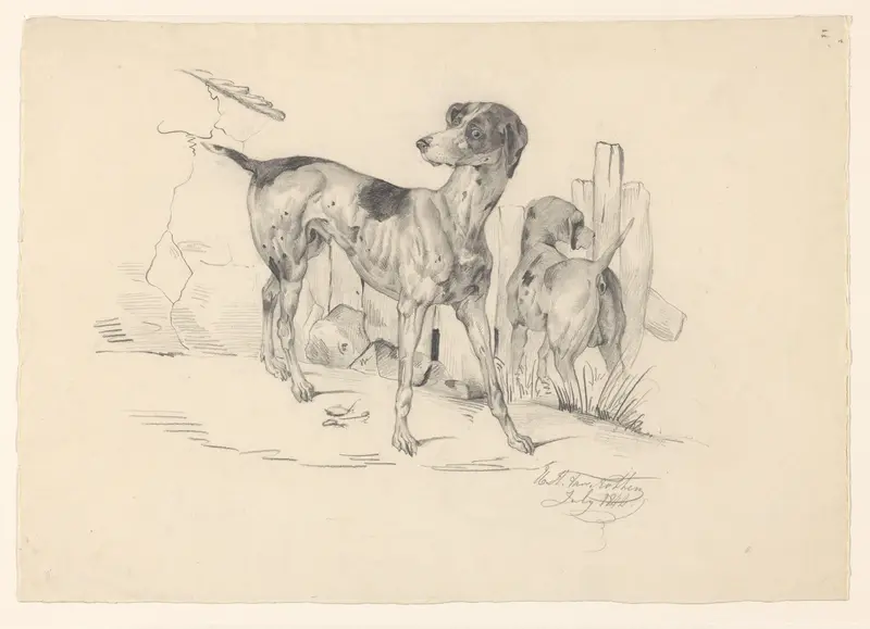 Twee honden Wall Art by Unknown - High-Resolution Digital Print