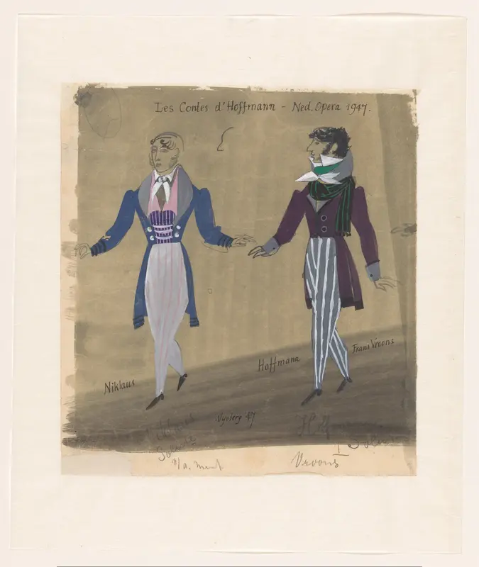 Twee jonge mannen op toneel Wall Art by Unknown - High-Resolution Digital Print