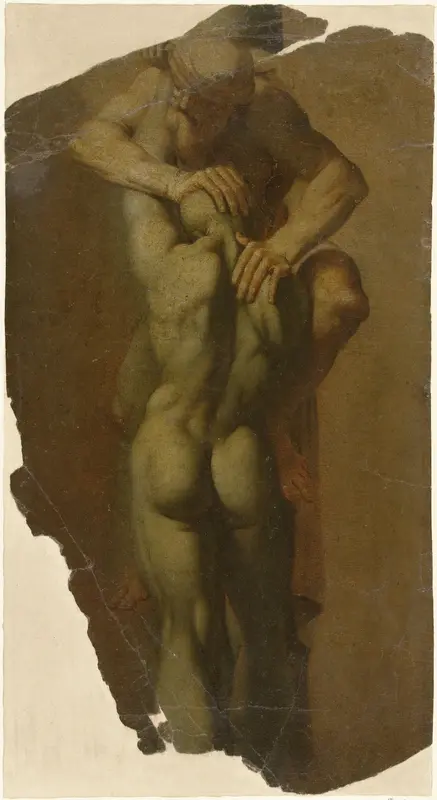 Twee kariatiden Wall Art by Giuseppe Maria Crespi - High-Resolution Digital Print