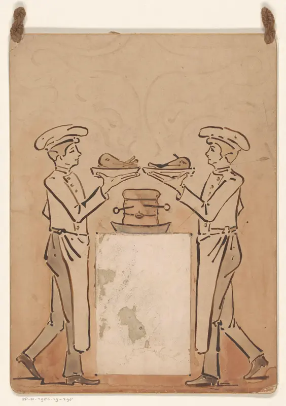 Twee koks met dampende schalen vlees Wall Art by Reinier Willem Petrus de Vries (1874-1953) - High-Resolution Digital Print
