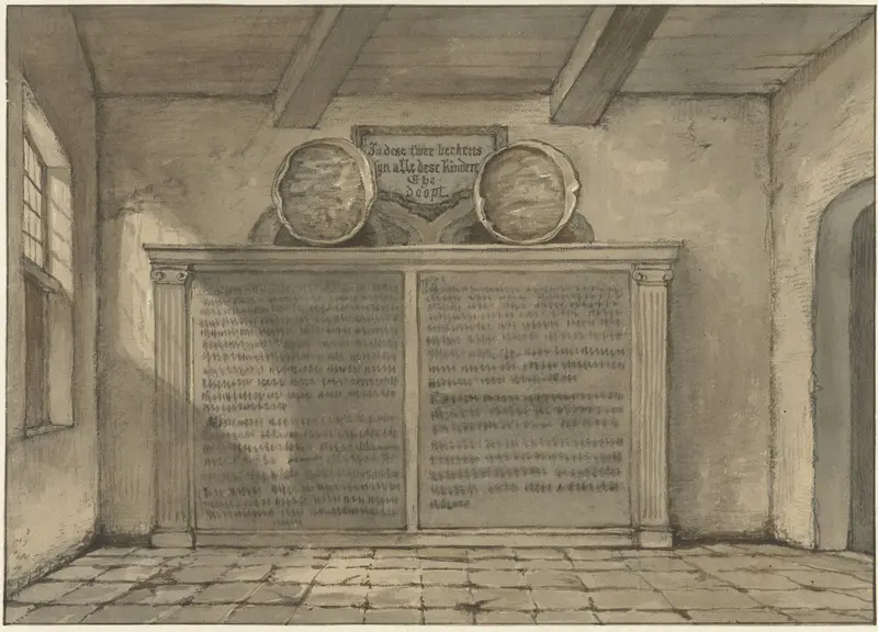 Twee koperen bekkens in de kerk te Loosduinen Wall Art by Gerrit Lamberts - High-Resolution Digital Print