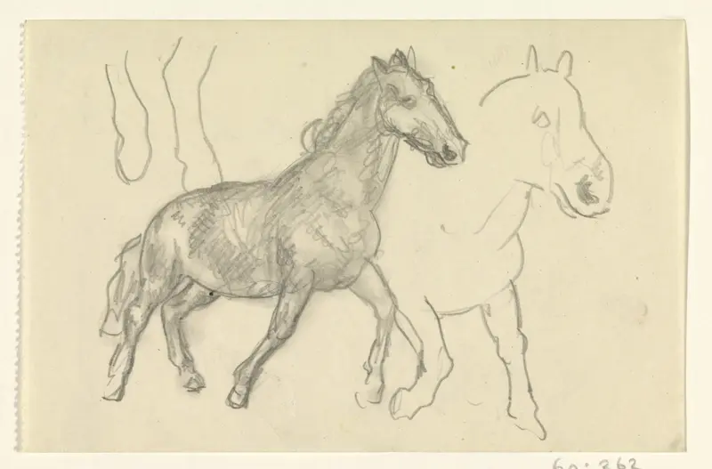 Twee lopende paarden Wall Art by Leo Gestel - High-Resolution Digital Print