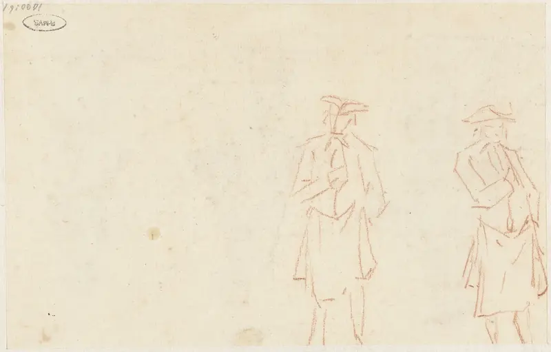 Twee mannelijke figuren Wall Art by Cornelis Troost - High-Resolution Digital Print