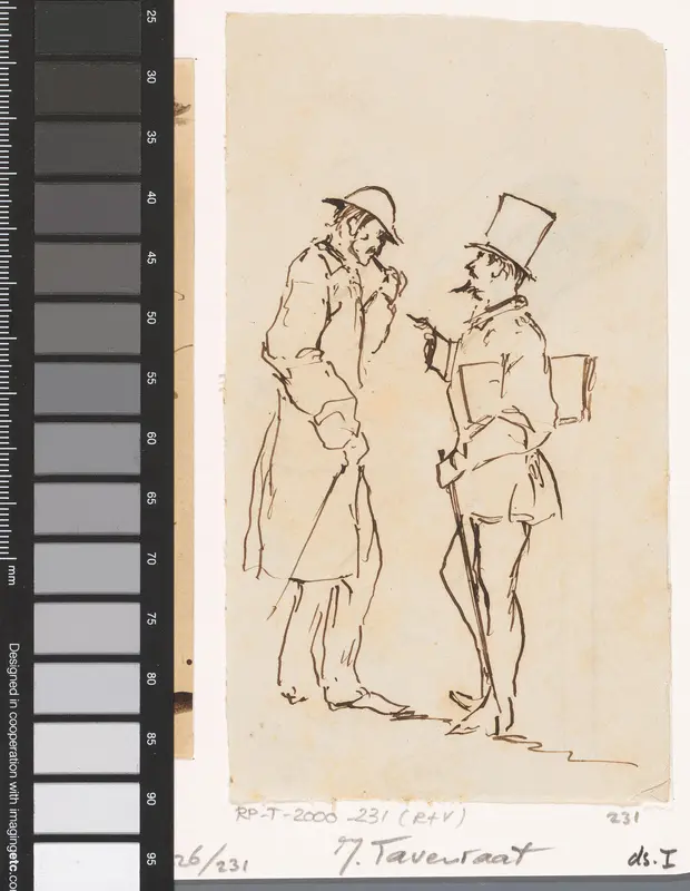Twee mannen Wall Art by Johannes Tavenraat - High-Resolution Digital Print