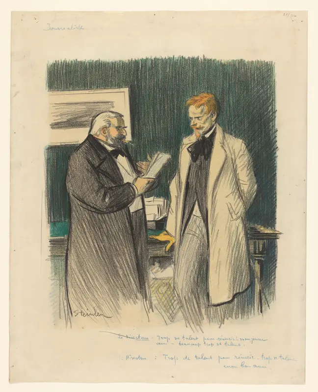Twee mannen in gesprek Wall Art by Unknown - High-Resolution Digital Print