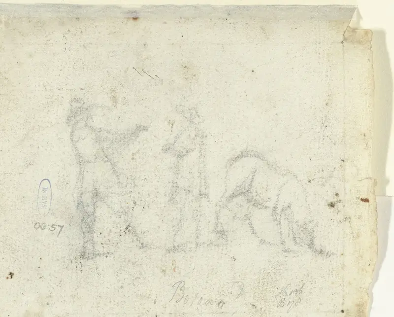 Twee mannen in gesprek nabij een paard Wall Art by Moses ter Borch - High-Resolution Digital Print