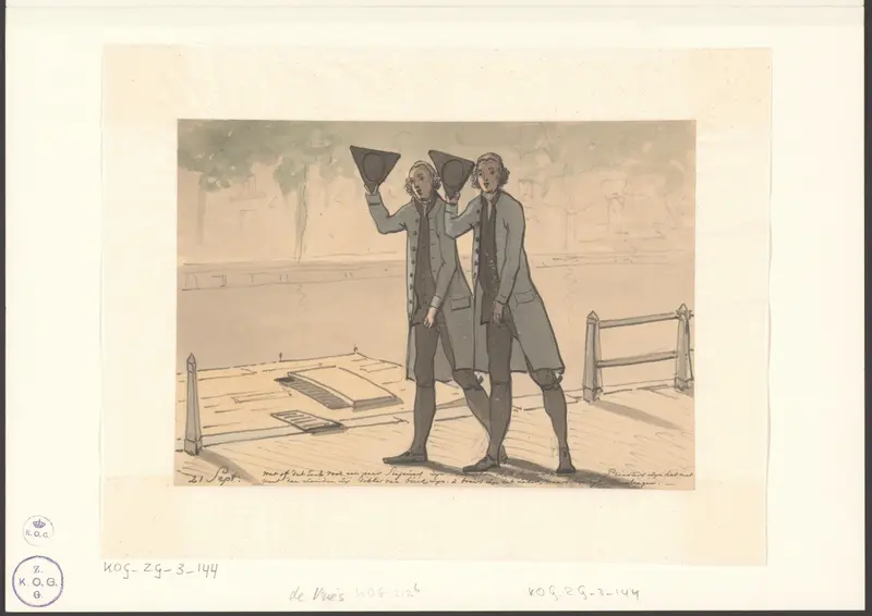 Twee mannen met een driekantige steek Wall Art by Christiaan Andriessen - High-Resolution Digital Print