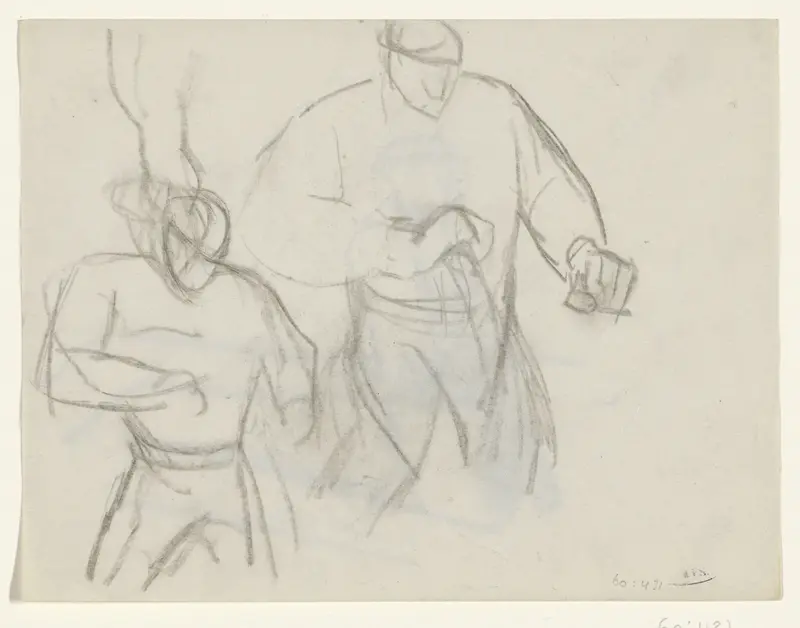 Twee mannen met gebalde vuisten Wall Art by Leo Gestel - High-Resolution Digital Print