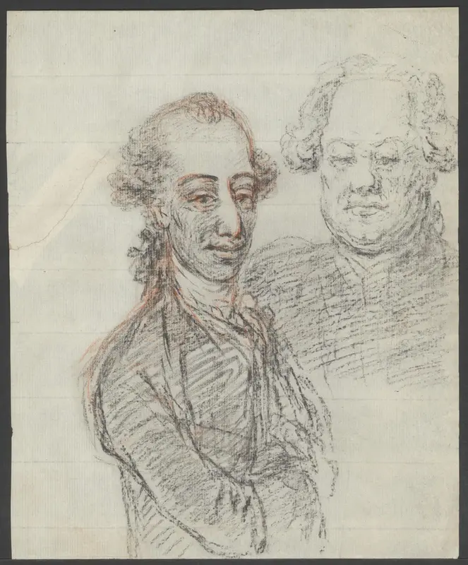 Twee mannen met pruiken Wall Art by Jean Bernard - High-Resolution Digital Print