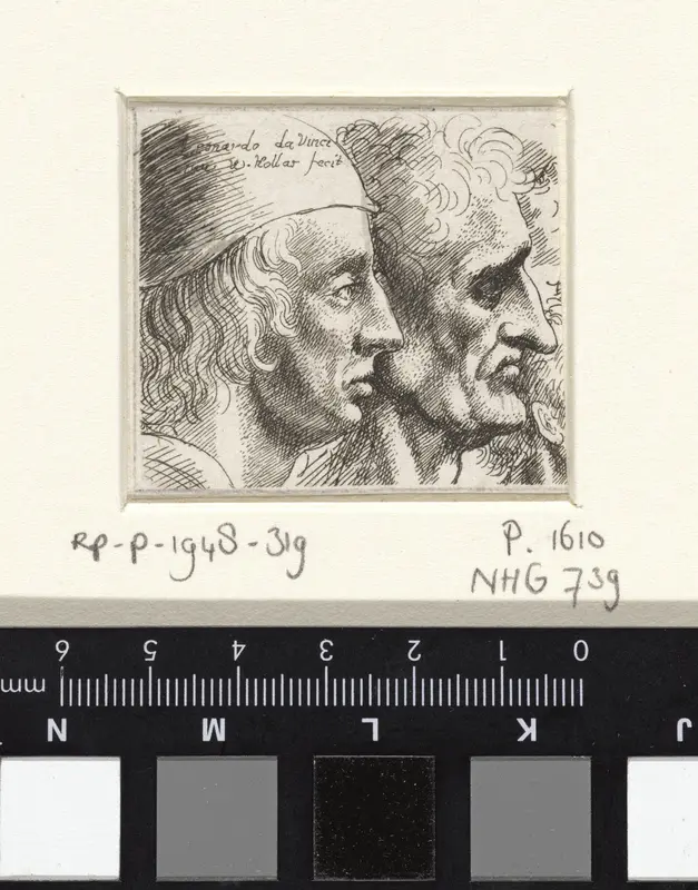 Twee mannenkoppen en profil Wall Art by Unknown - High-Resolution Digital Print