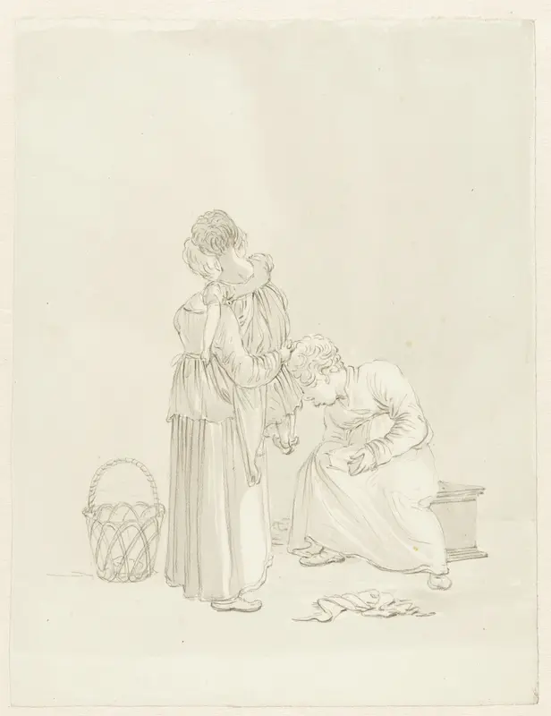 Twee meisjes en een jongetje Wall Art by Unknown - High-Resolution Digital Print