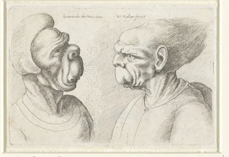 Twee misvormde koppen Wall Art by Unknown - High-Resolution Digital Print